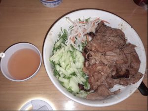 Grilled pork with vermicelli